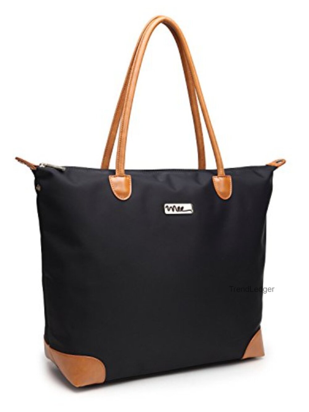 Water Resistant Nylon Tote Bag Multi Pocket Zip Shoulder Travel